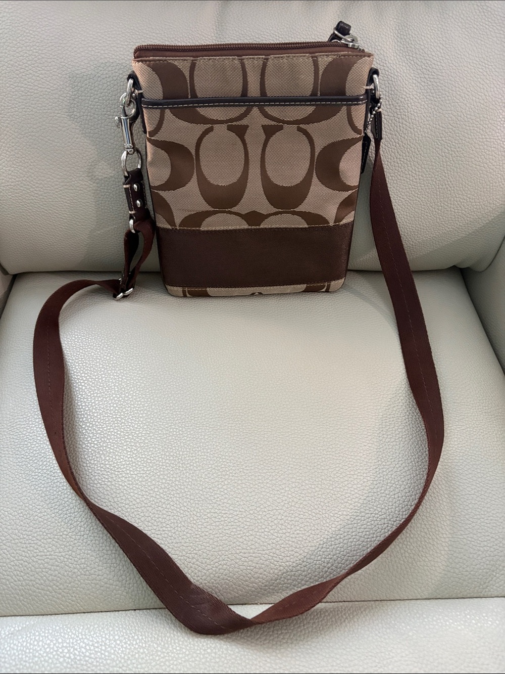 Coach Brown Signature Crossbody